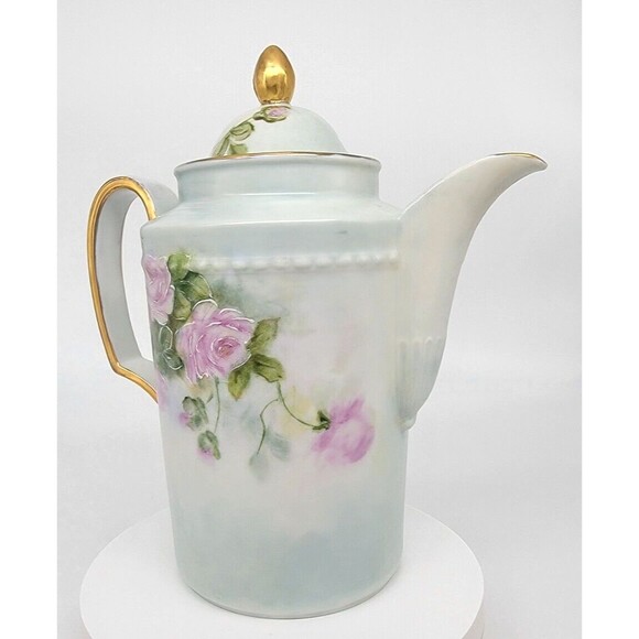 Furstenberg Porcelain Teapot Germany Floral Flower Design Gold Gilt Hand Painted - Picture 3 of 17